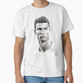 Portrait Cristiano Ronaldo black and white design by Carinaprint