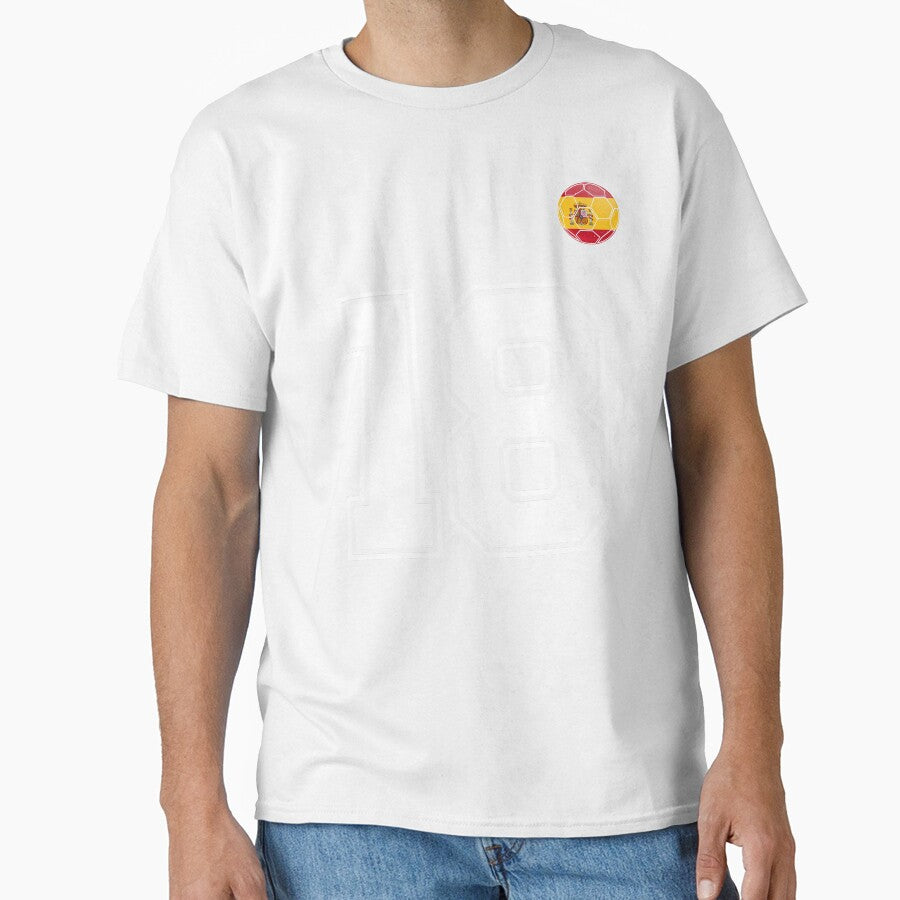 Spain Soccer Number 18 Vintage Sports Fan by KristenosNehk
