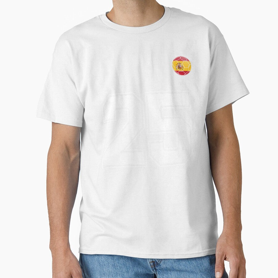 Spain Soccer Number 25 Vintage Sports Fan by KristenosNehk