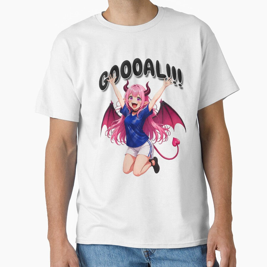 Noxie Goal Anime Sticker – Cute Demon Soccer Girl Blue Football Kawaii Celebration by NoxieCozyStudio