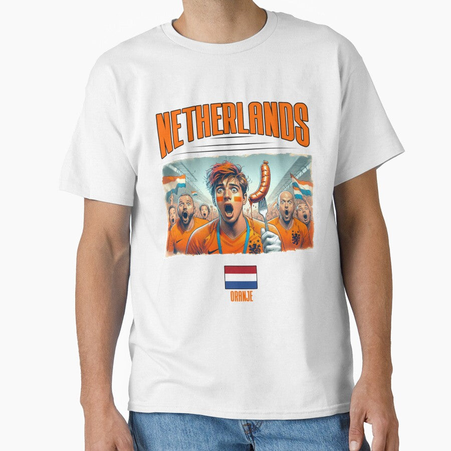 Dutch Fans Euro24, sausage on a Fork. Netherlands by Get-Forked
