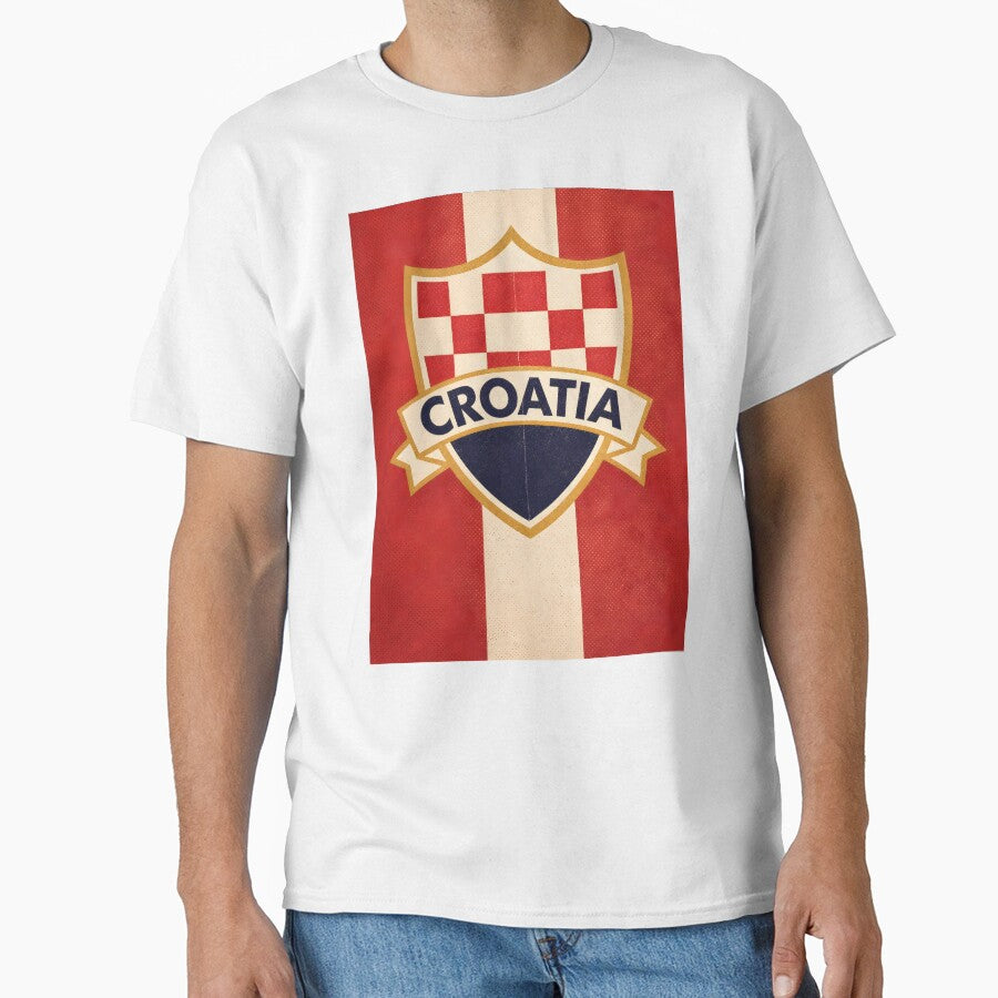 Retro Croatia Crest Shirt – Vintage Football Supporter Graphic by tokyojeff