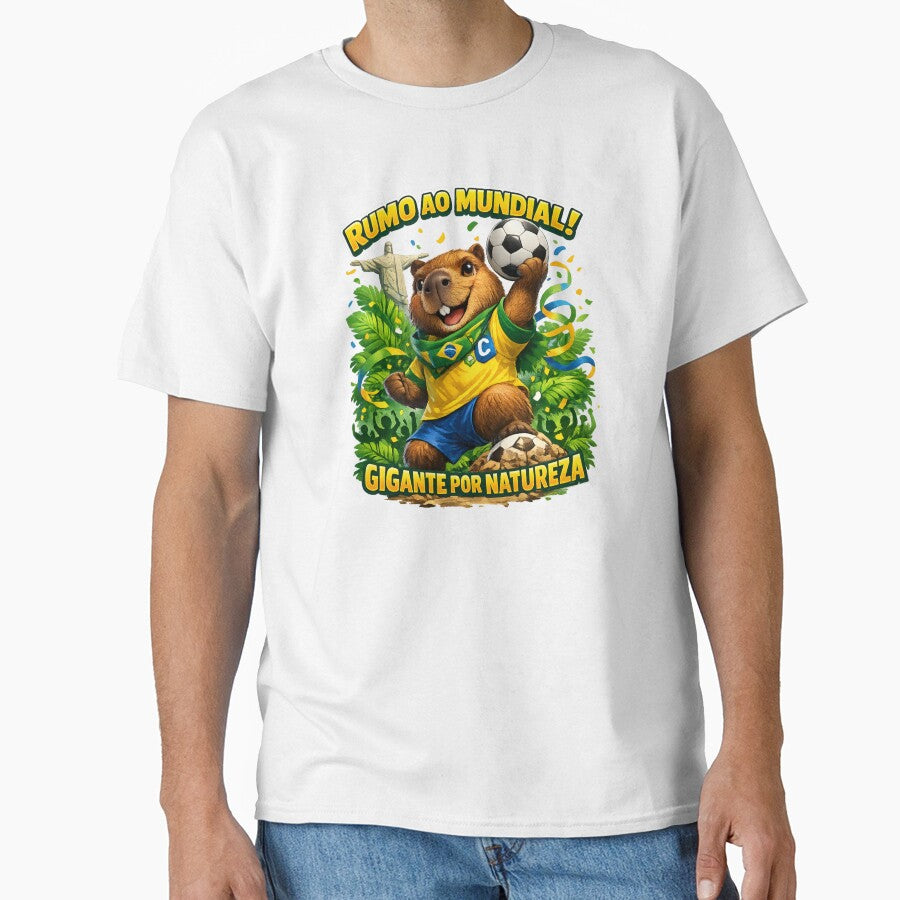 Brazil World Cup 2026 Capybara Fan Shirt by Retro Arabica