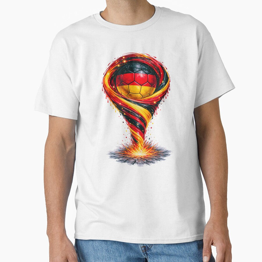 Germany Football Tornado: Black Red Gold Vortex Art by FunToTheFullest