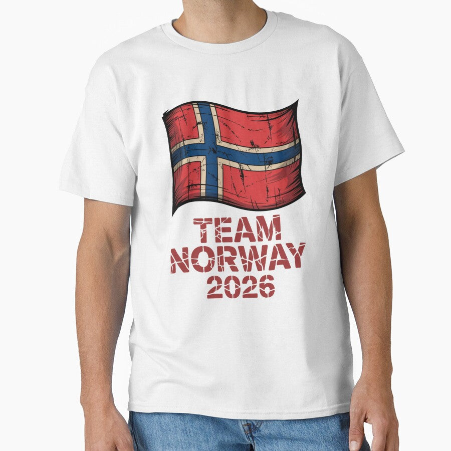 Team Norway 2026  Soccer Fan T-Shirt V8 by DBWStudios