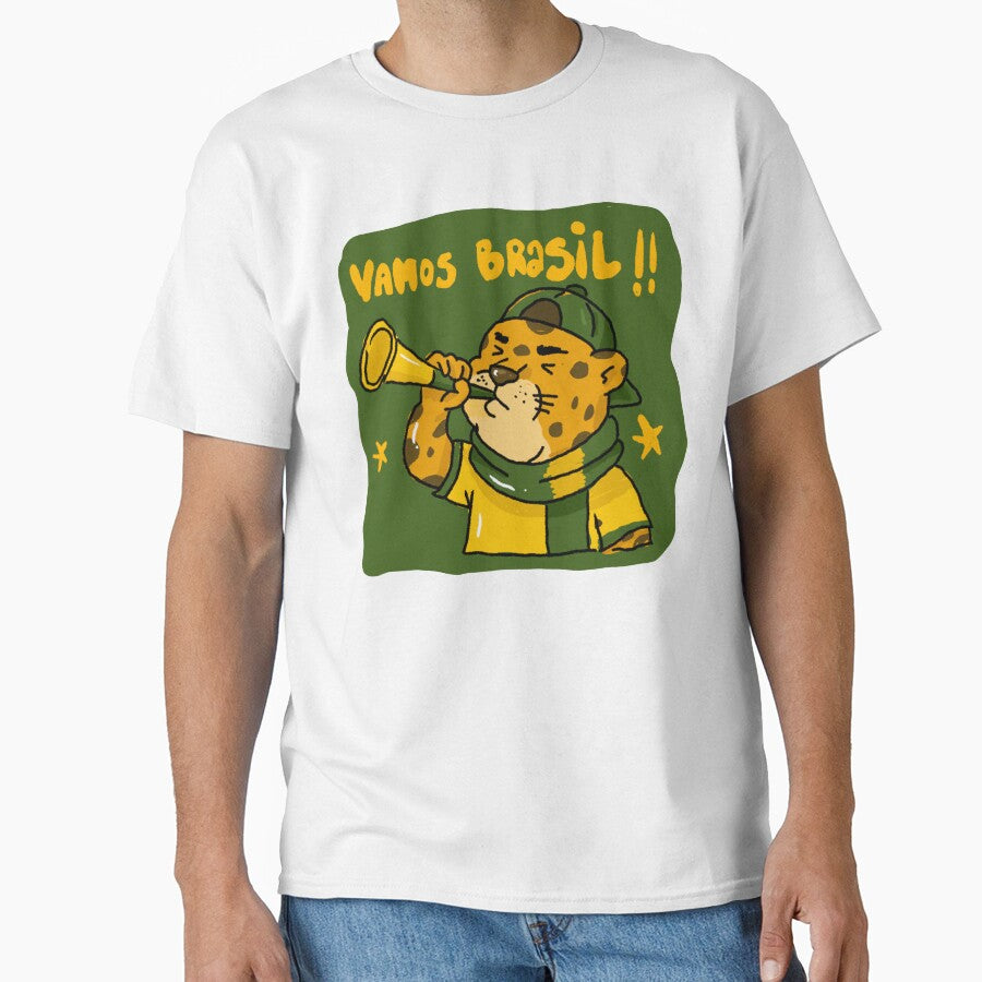 Awkward Animal Hat Club – Vamos Brasil! | Cute Leopard Football Fan Sticker by chupichapa