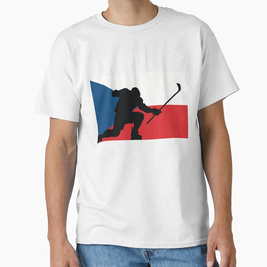 Czech Ice Hockey Silhouette Celebration by CanvasTee