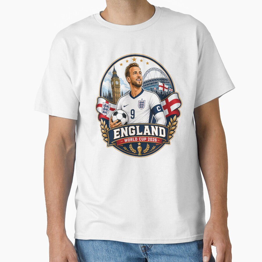 English Number 9 Football Crest by Retro Arabica