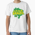 Brazil Map, Flag, and Skyline by UNK-Fatigues