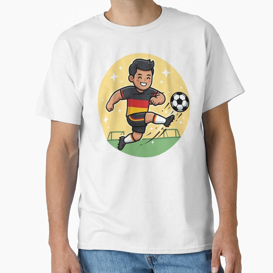 Cute Soccer player Icon | Red  Yellow Black Football Jersey by Shape Snip Studio