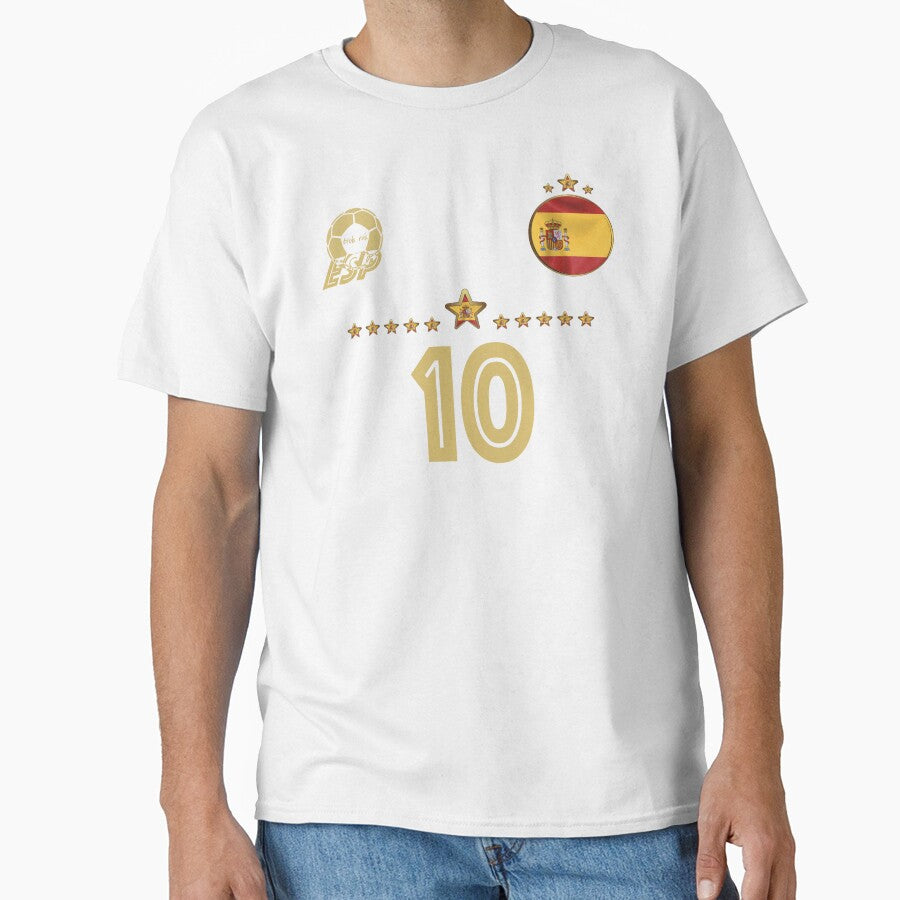 Number 10 Spain Soccer National Team Sport Jersey Fan Design by TroisRois