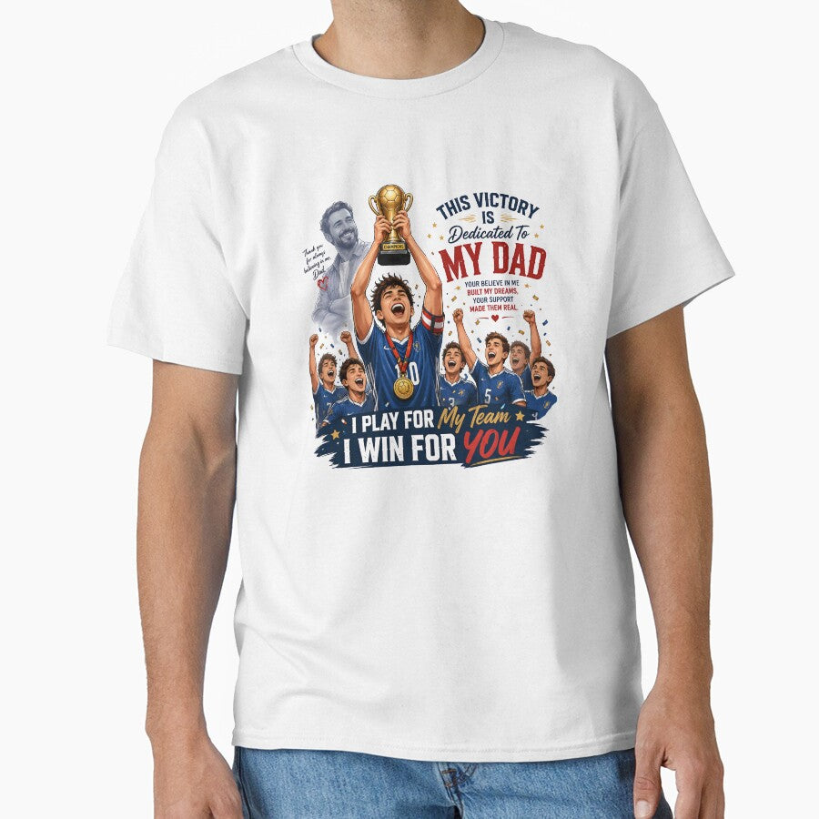Victory Dedicated To My Dad Sports Design by Nuvoro Gifts