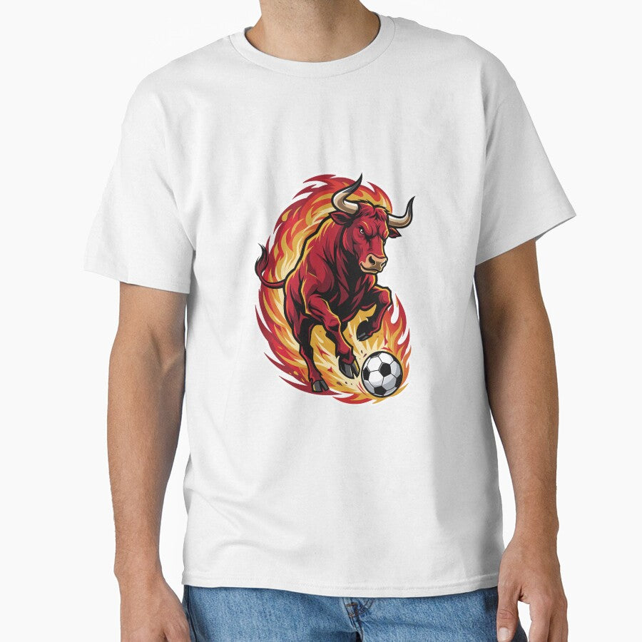Fiery Spanish Bull Soccer Spirit by JaaGo PopLab