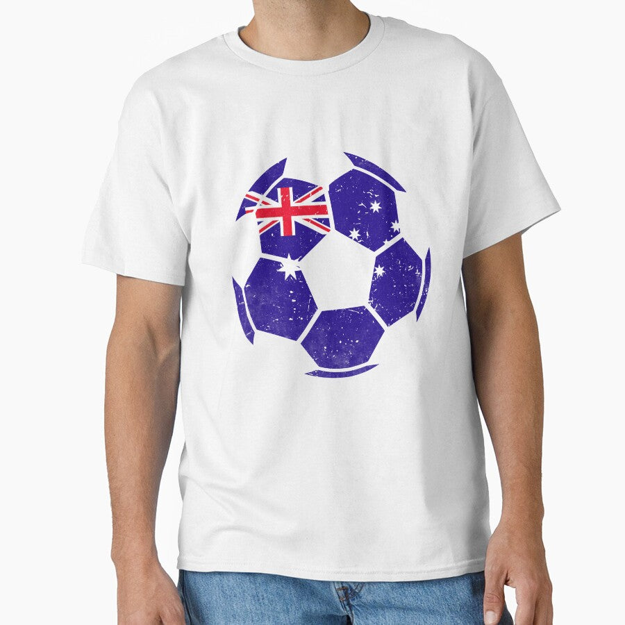 Australia Soccer Ball Flag Jersey Australian Football Fan by EIMgraphic