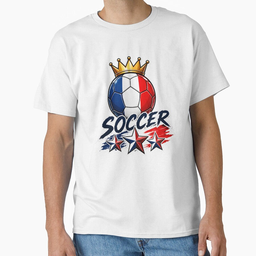 France Flag Crowned Soccer Ball by QuiteOrbit