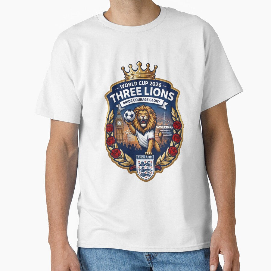 English Lion Football Fan Crest by Retro Arabica