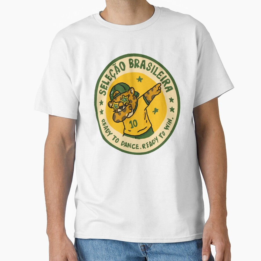 Awkward Animal Hat Club – Seleção Brasileira | Dabbing Leopard Football Sticker by chupichapa