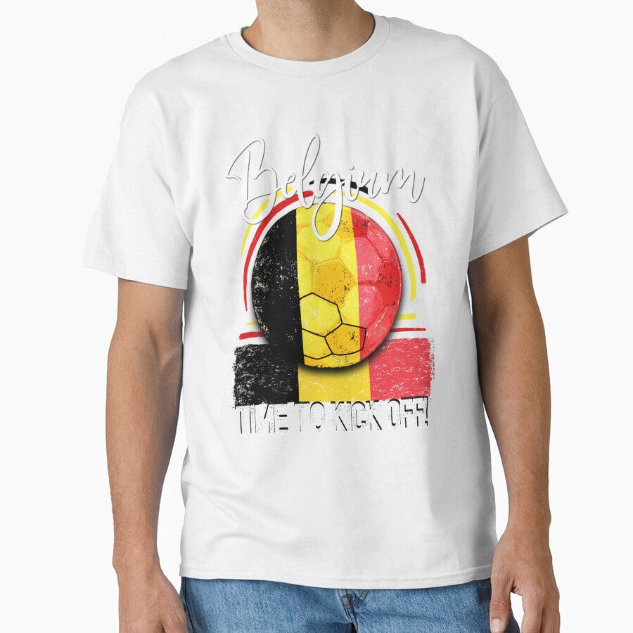 Belgian Football Time to Kick Off, Vintage Soccer by orangeblue21