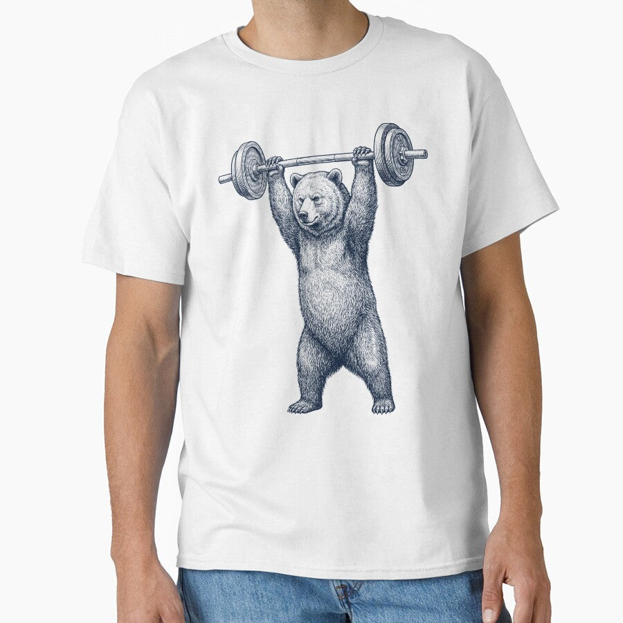 Vintage Bear Weightlifting Deadlift Gym Animal Lover by DoodleTortle