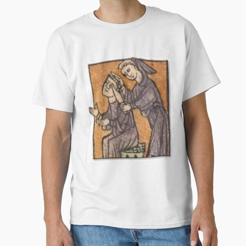 "Clap your hands, if you are in Too Much Work", medieval painting 12th century AD Classic T-Shirt Hoodie,... (Image 2)