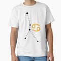 Cancer Zodiac Sign with Constellation (Black) Classic T-Shirt Hoodie, Sweatshirt | PureTeeCo.com