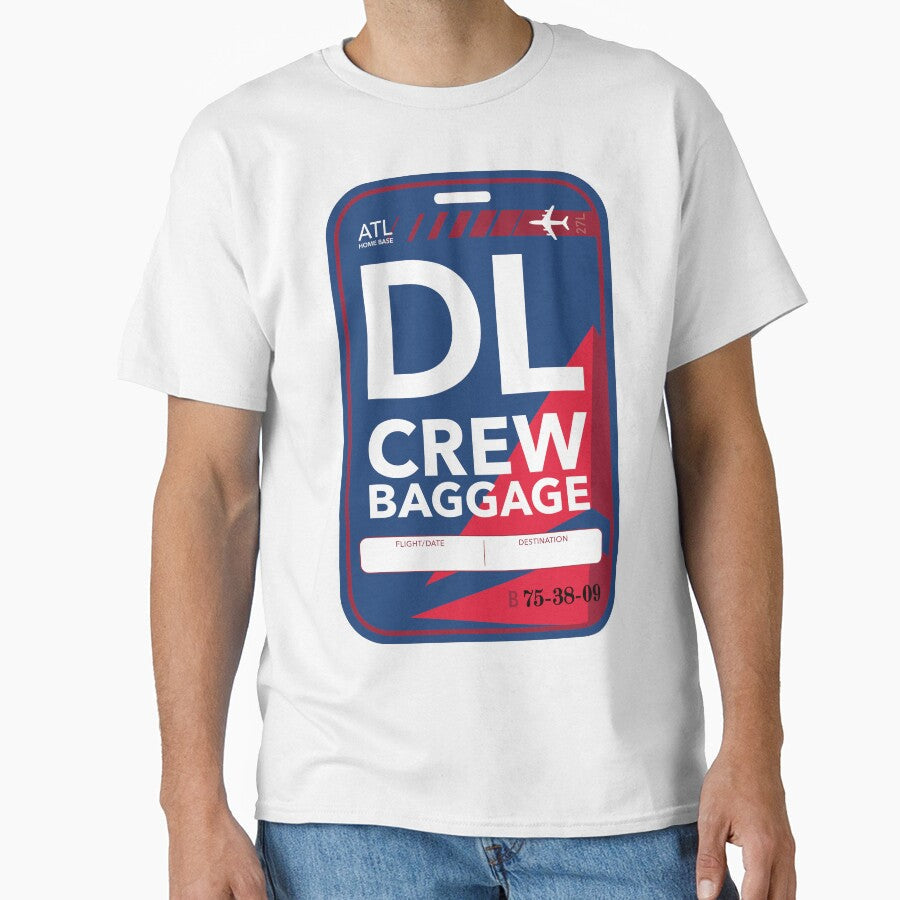 Airline Inspired Crew Baggage Tags Classic T-Shirt Hoodie, Sweatshirt | PureTeeCo.com