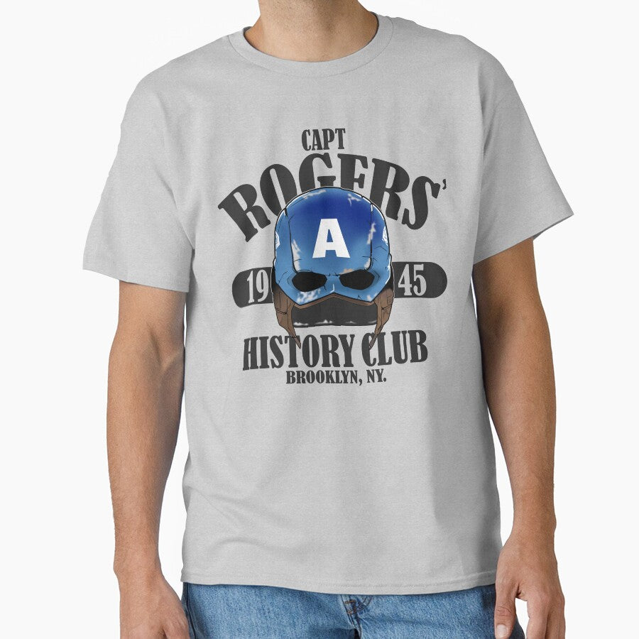 Capt Rogers’ History Club – Captain America Parody Tee by MikeMoreArt