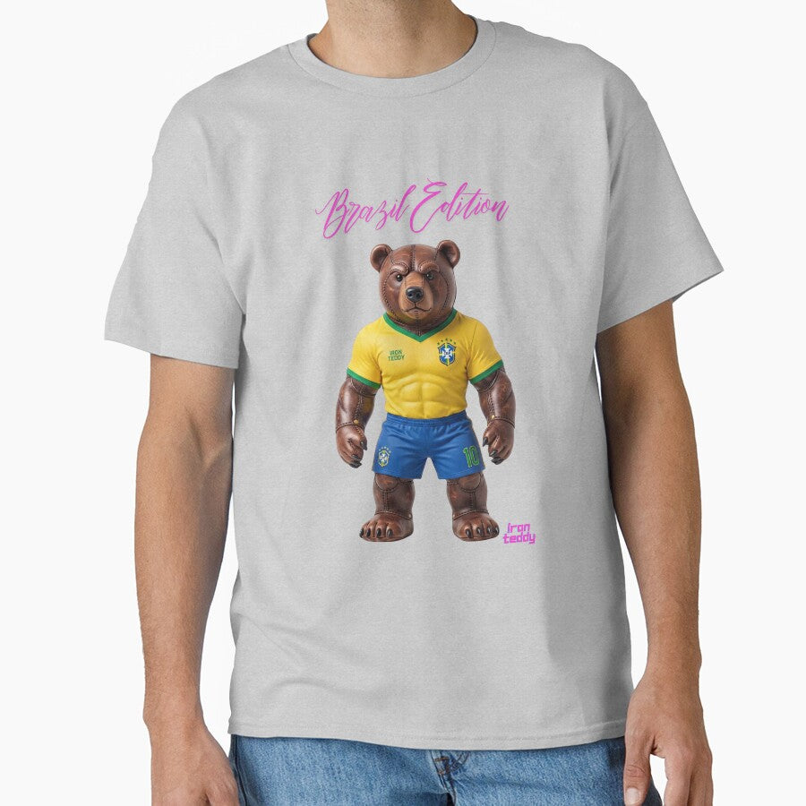 Brazil Soccer Iron Teddy - Muscular Football Bear by Woof-zil