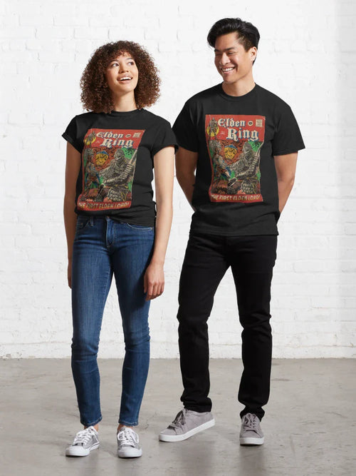 "The First Elden Lord!" Comic book cover Fan Art Classic T-Shirt Hoodie, Sweatshirt | PureTeeCo.com (Image 1)