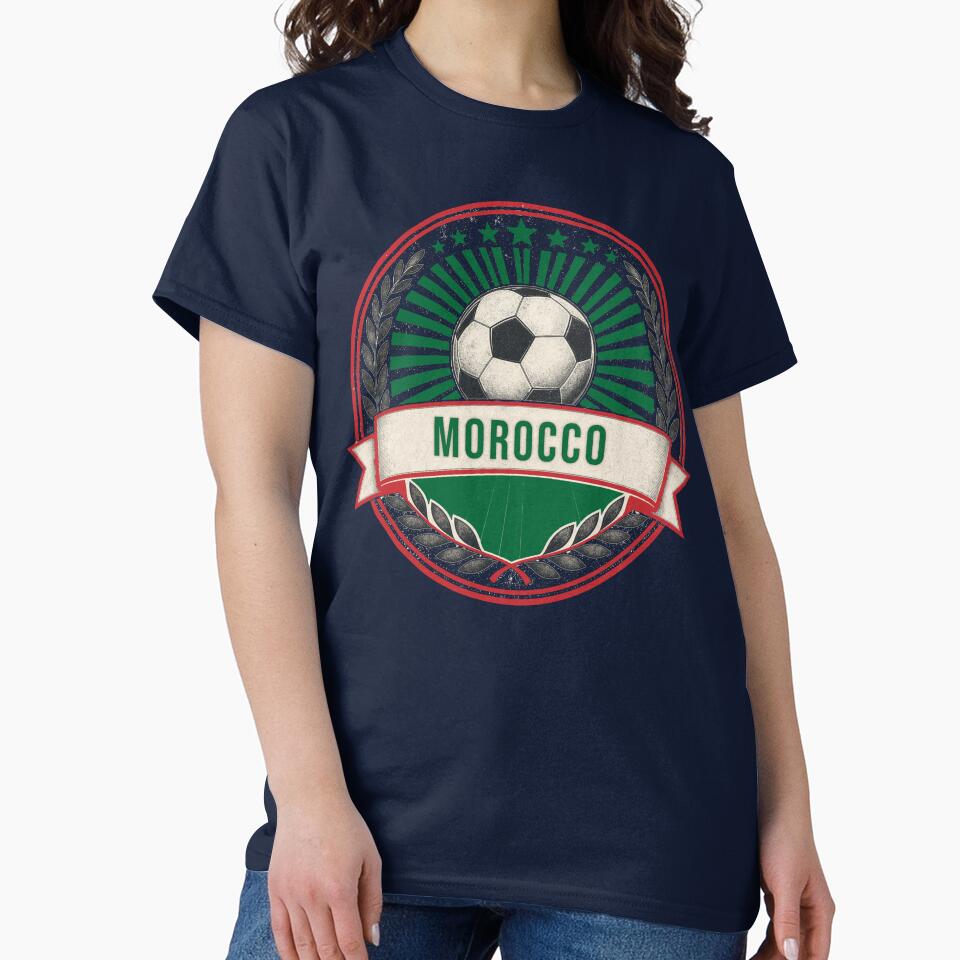 Morocco Vintage Soccer Crest — Retro Maroc Football Badge Fan Emblem by icemanphotos
