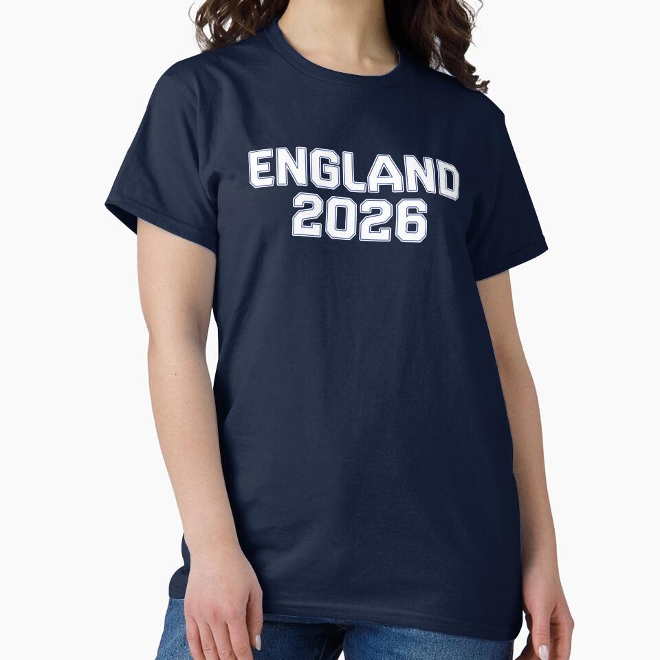England 2026 World Cup (White with Blue & White Outline) by STUDIO-72