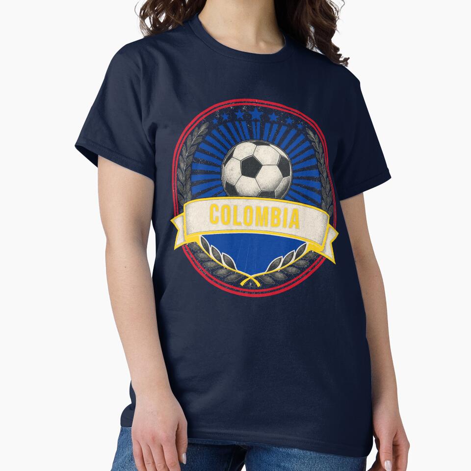 Colombia Vintage Soccer Crest — Retro Colombian Football Badge Fan Emblem by icemanphotos