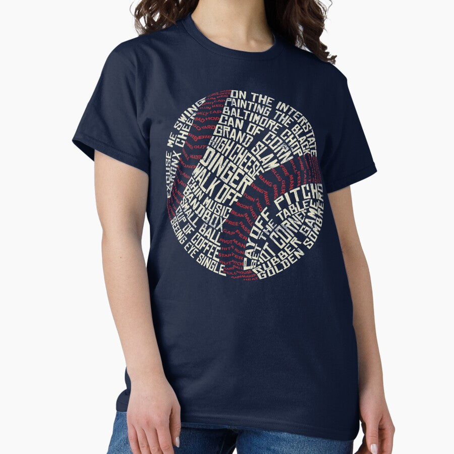 Baseball, Softball, Tyopgraphic, Terminology Classic T-Shirt Hoodie, Sweatshirt | PureTeeCo.com