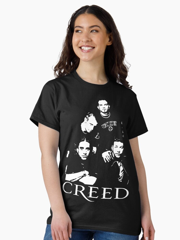 Creed rock music poster Classic T-Shirt Hoodie, Sweatshirt | PureTeeCo.com (Image 2)