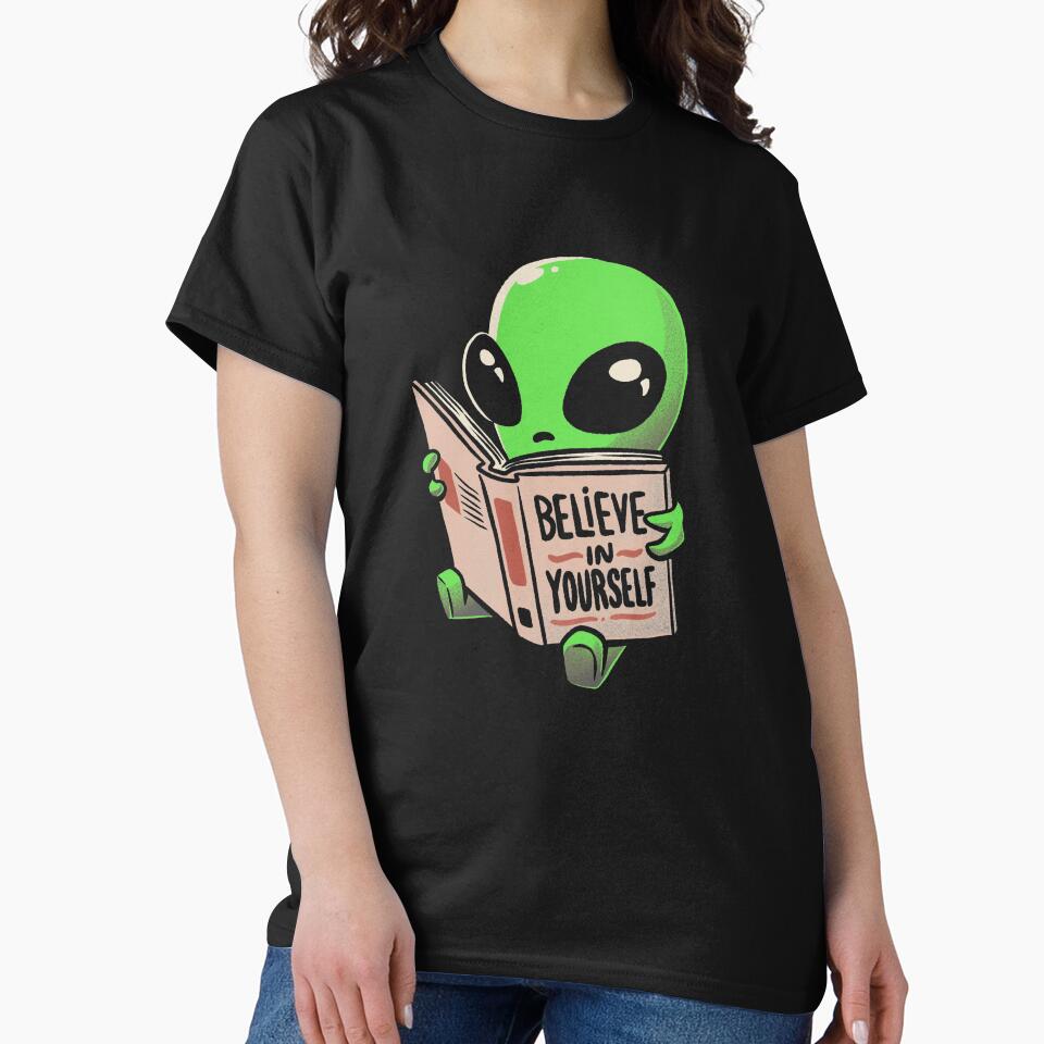 Believe in Yourself Funny Book Alien by EduEly