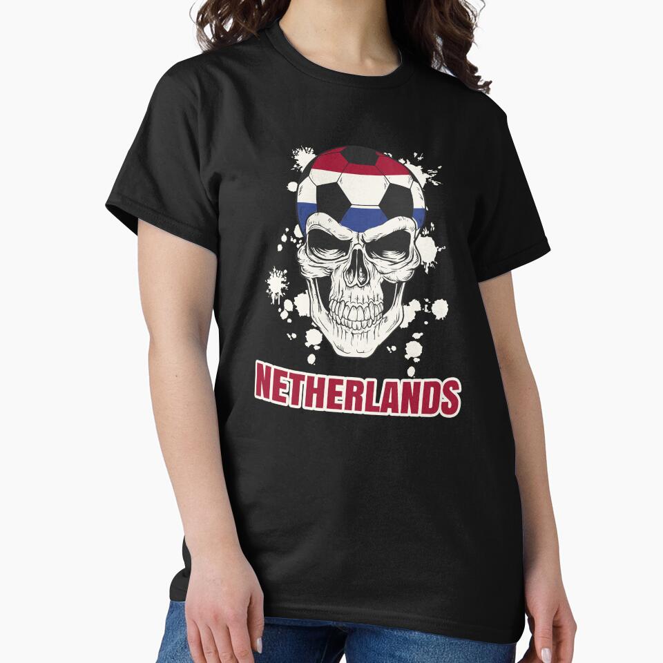 Netherlands Football Dutch Soccer Player Skull by anziehend
