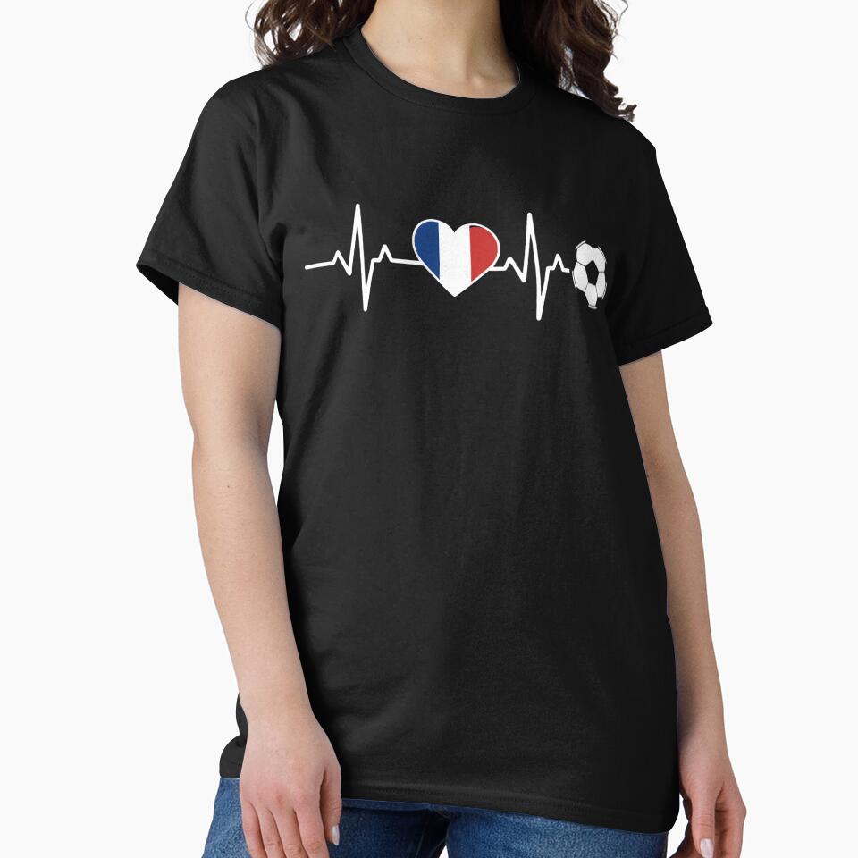 France Football Heartbeat | Les Bleus Soccer Fan by dudelinart