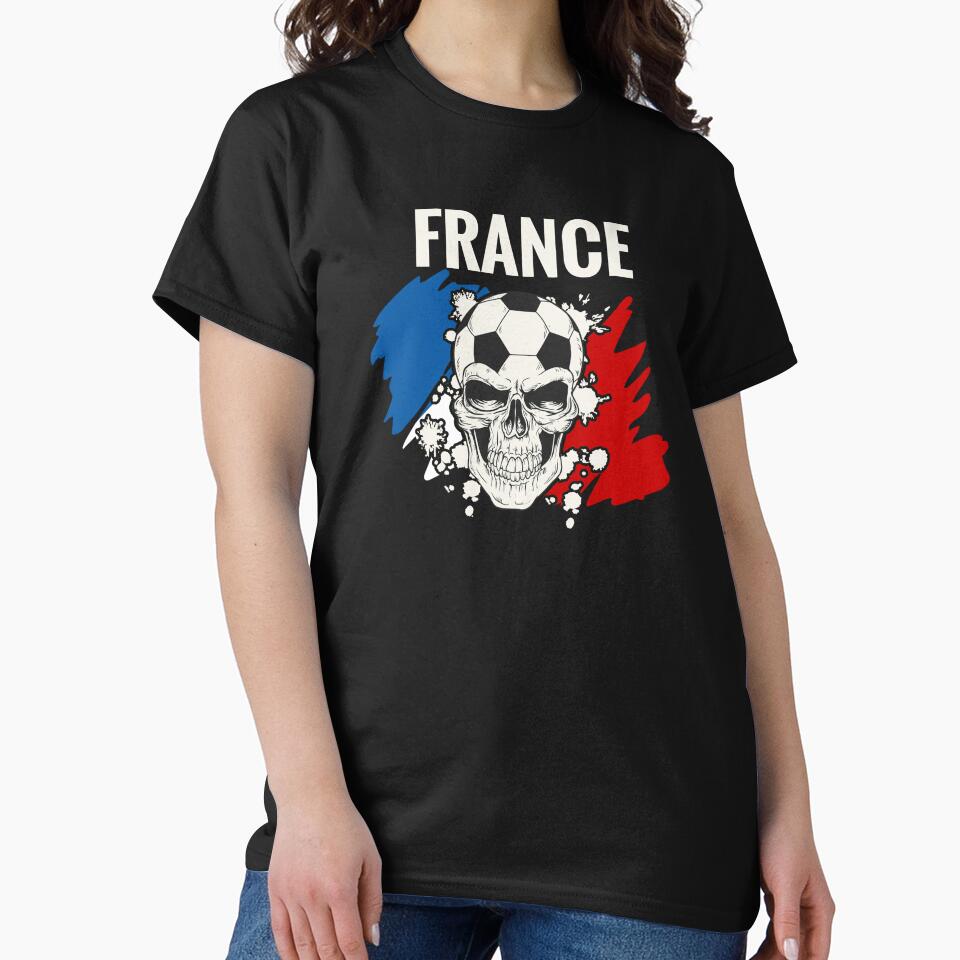 France Soccer Player French Flag Skull Football by anziehend