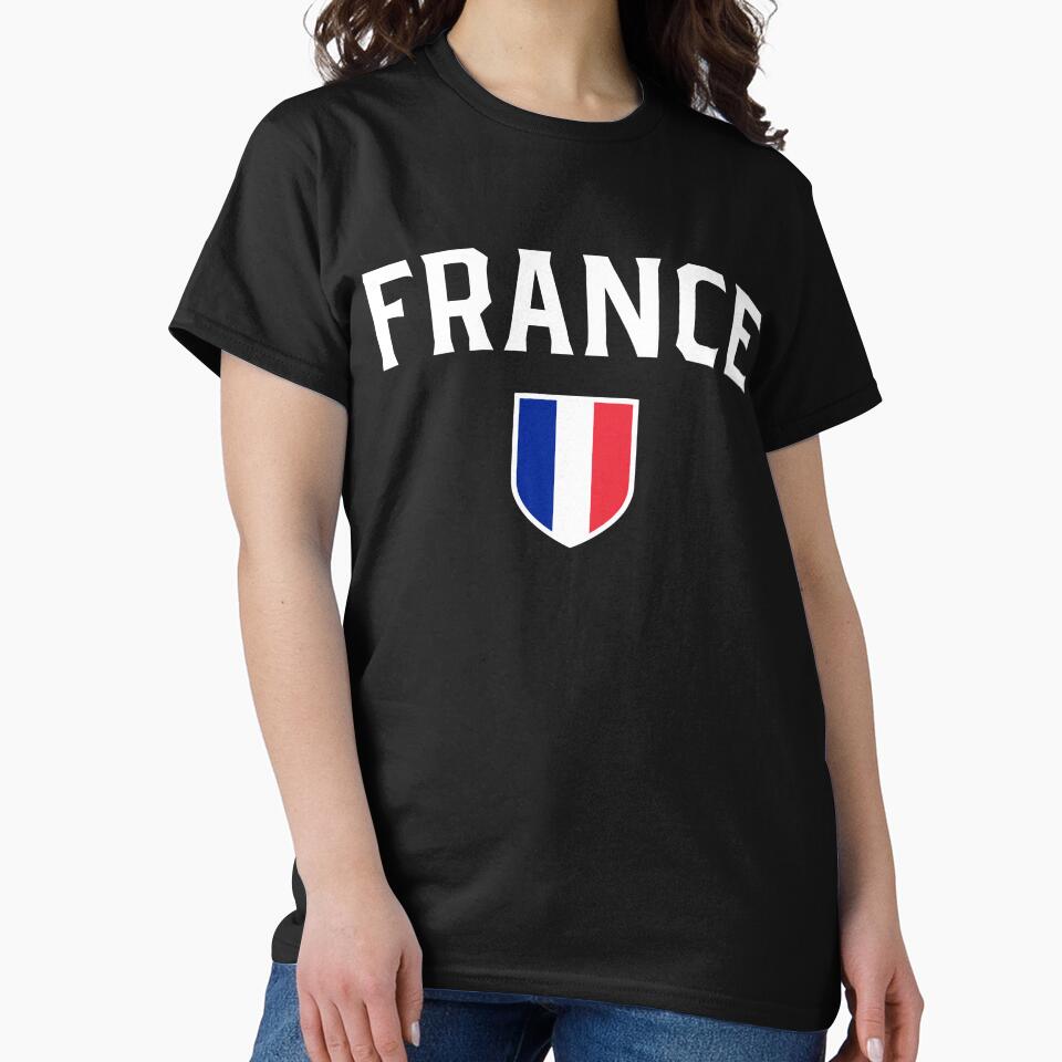 France Sports Fans Classic Flag Shield National Team Support by el-em-cee