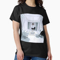 A Calm White Minimalist Room With A Table Firepit Architectural Wall Art Classic T Shirt Hoodie, Sweatshirt | PureTeeCo.com