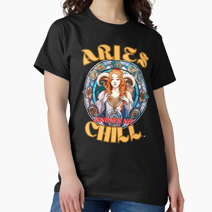 Aries Knows No Chill Cute Aries Classic T Shirt Hoodie, Sweatshirt | PureTeeCo.com