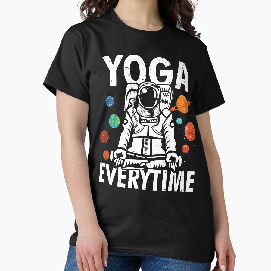 Awesome Yoga Astronaut Planets Namaste Everywhere T Shirt Classic T Shirt Hoodie, Sweatshirt | PureTeeCo.com