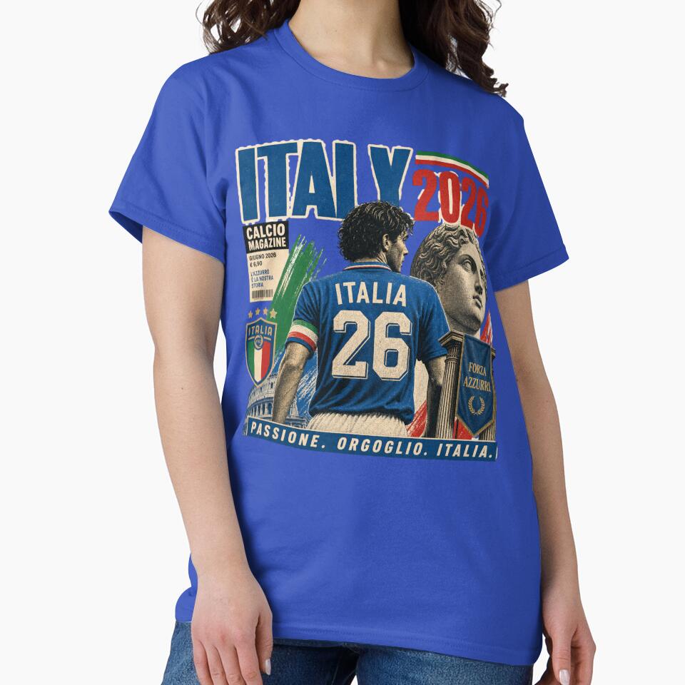 Italy 2026 Football World Cup Glory | Azzurri Fan Supporter Shirt by rushaib