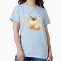 Birman Cat Floral Watercolour Illustration Classic T-Shirt Hoodie, Sweatshirt | PureTeeCo.com