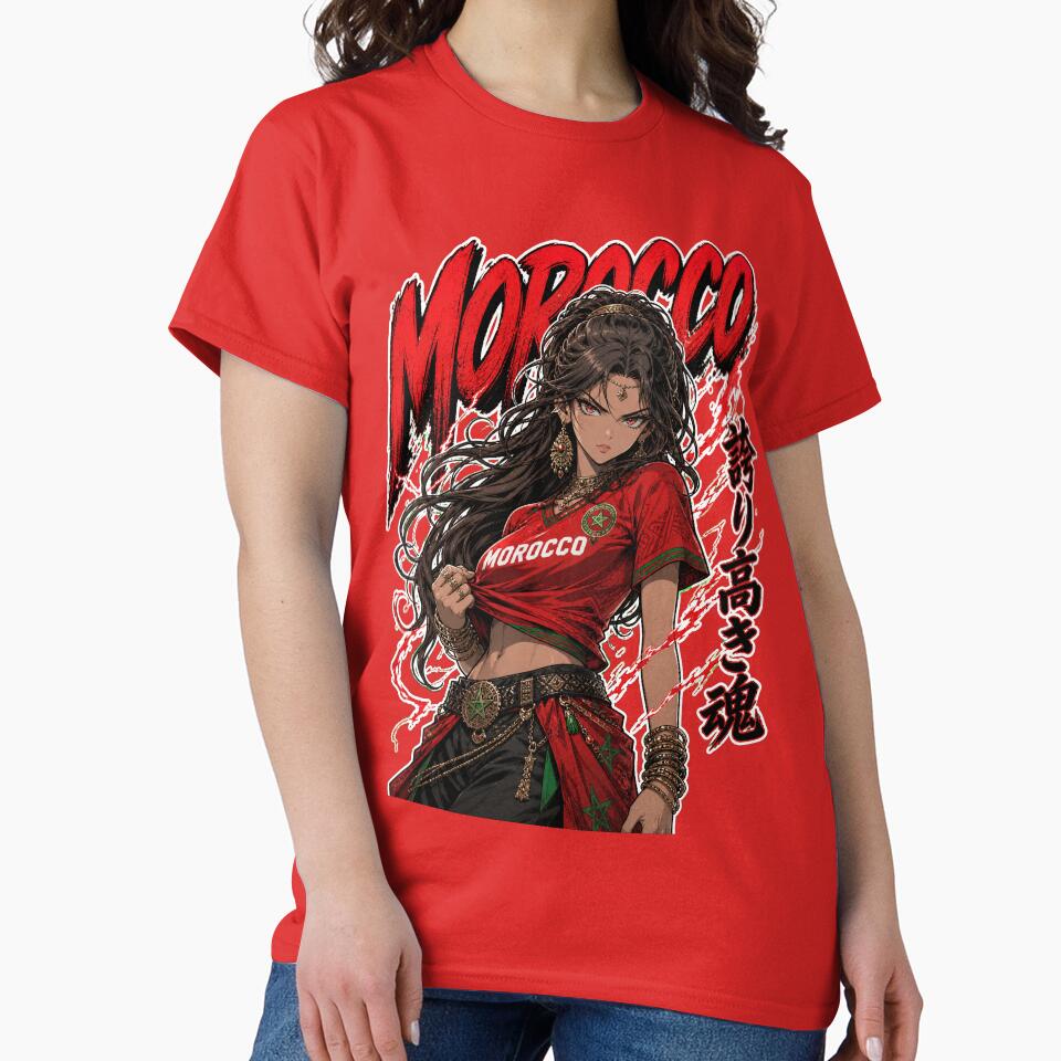 Morocco Atlas Lioness Waifu: Anime Football Spirit by Senpai Syndicate