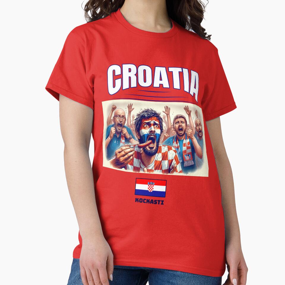 Croatian Fans Euro24, sausage on a Fork. Croatia by Get-Forked