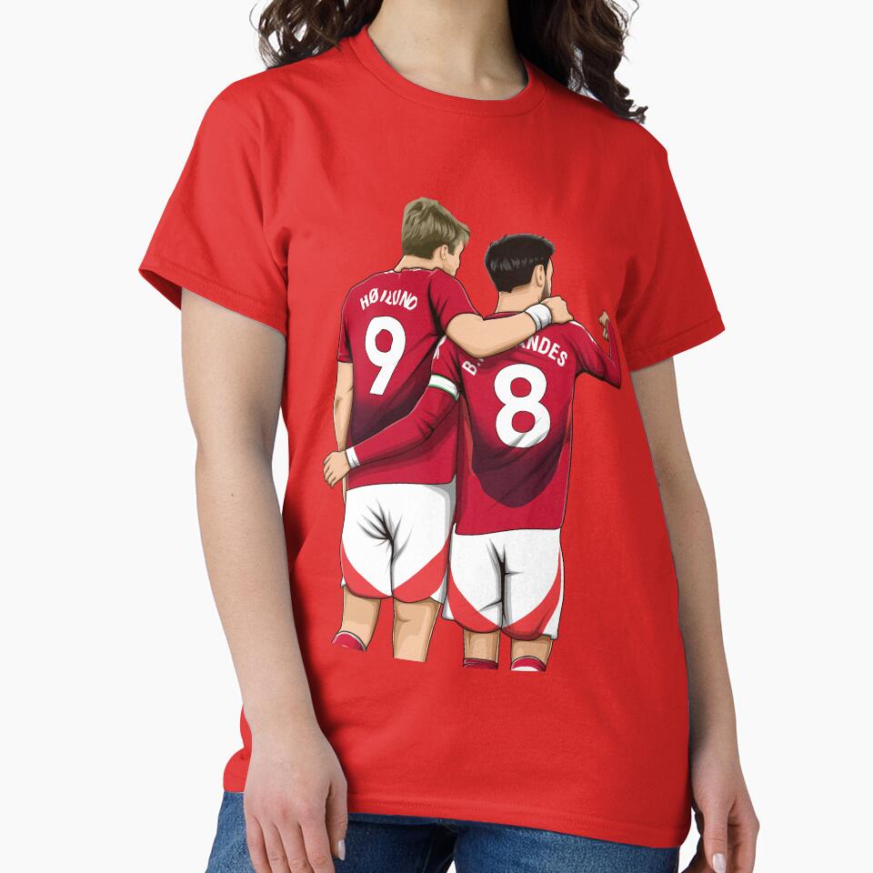 Rasmus Højlund and Bruno Fernandes by Aldduardo