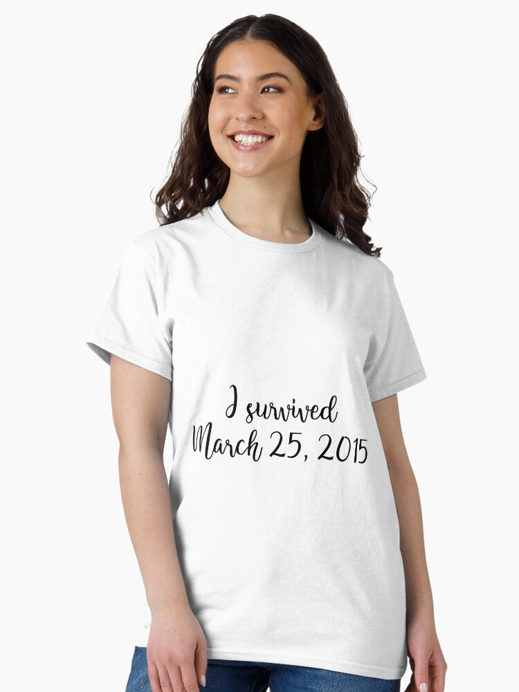 i survived march 25, 2015- zayn malik Classic T-Shirt Hoodie, Sweatshirt | PureTeeCo.com (Image 2)