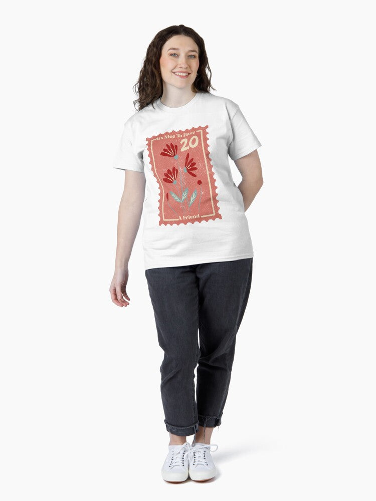 It's nice to have a friend stamp Classic T-Shirt Hoodie, Sweatshirt | PureTeeCo.com (Image 4)