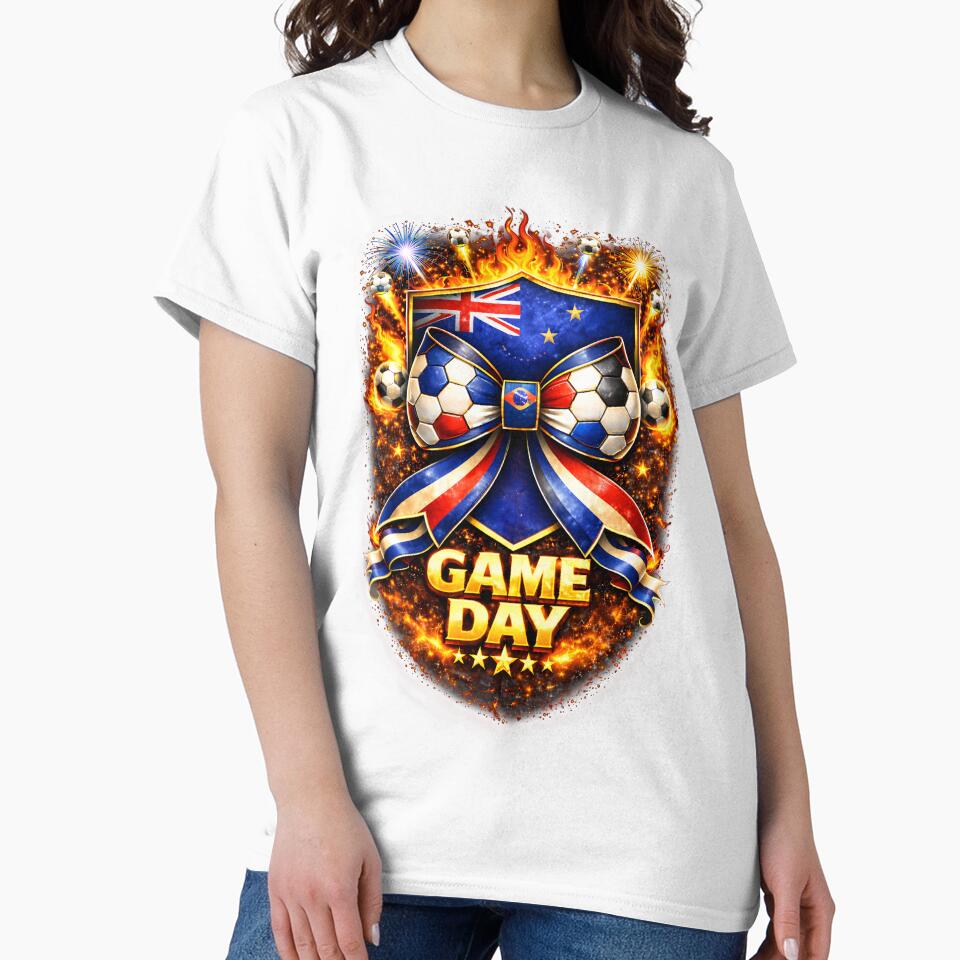 New Zealand Soccer Bow Art – Soccer Pride Game Day by MuniraWearify